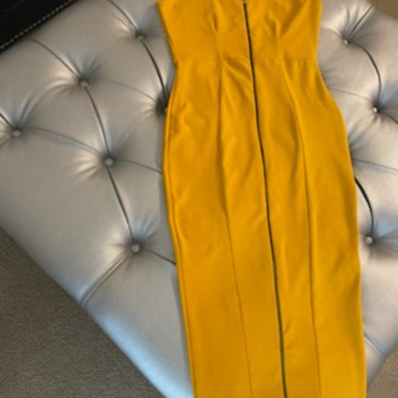Yellow Midi Bodycon Dress - Picture 3 of 3
